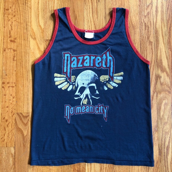 Nazareth No Mean City •  Tank Top • Authentic Concert 1979 Tour • 1970s Concert T-Shirt