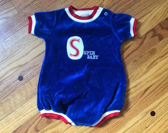 Super babyvelours rompertje 12-24 maanden vintage baby-/peuterkostuum
