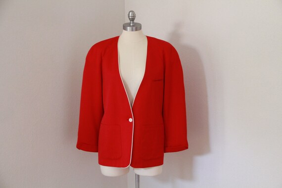 RED BURBERRYS’ Prorsum Blazer • Vintage • Authent… - image 1