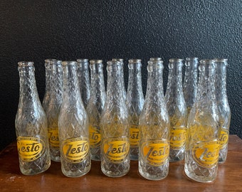 Vintage Zesto Bottles, Lot of 15, Empty, For Zip and Zest, It's Just So Zesto, Soda Pop Bottles, Vintage Glass Bottles, Elks Bottling Works