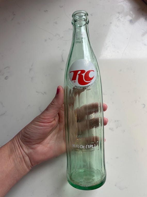 1970's RC Royal Crown Cola Soda Bottles, Vintage Pop Bottles