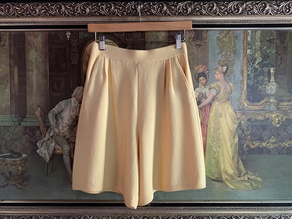 St. John Shorts, Yellow Knit Sportswear by Marie … - image 1