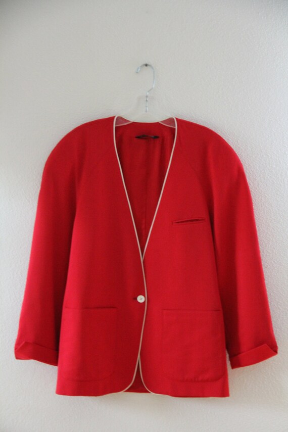 RED BURBERRYS’ Prorsum Blazer • Vintage • Authent… - image 2