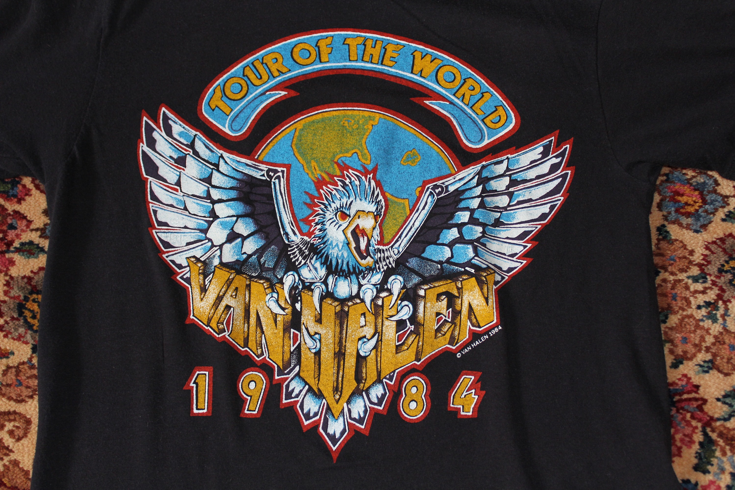 Van Halen 1984 Tour of the World • Vintage Band Tee • Concert T 