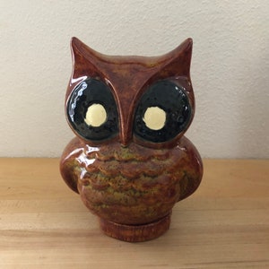 1970&#39;s Ceramic Owl Piggy Bank, Vintage decor, kids decor, owl collectible