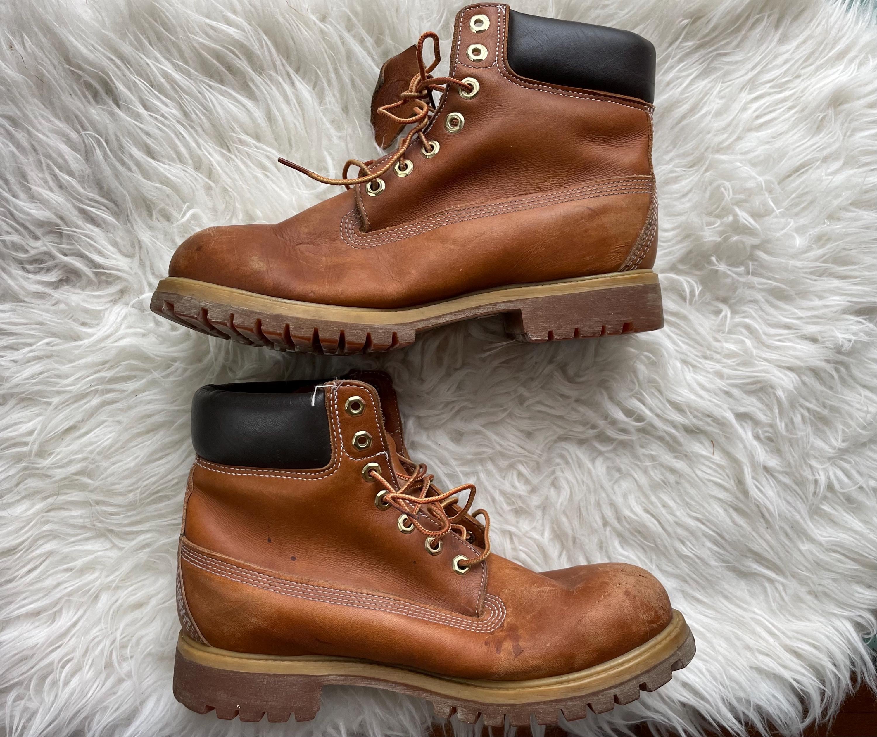 90s Timberland Boots Mens 9.5 - Etsy