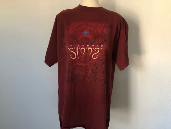 Def Leppard Slang Tour Concert T-Shirt Vintage Ban