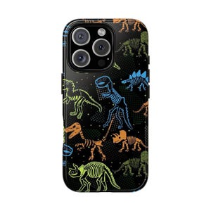 Dinosaur Phone Case - Tough Cases for Kids, Fun Dino Pattern, Gifts for Dinosaur Lovers, Unique Cellphone Accessories, Birthday Present