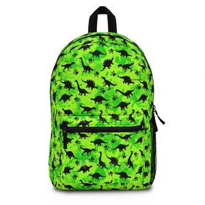Dinosaur-Themed Backpack for Kids, Fun School Bag, Bright Green Dino Pack, Unique Kids&#39; Gift, Prehistoric Adventure Backpack