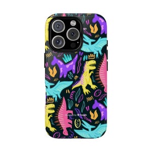 Dinosaur Phone Case, Cute Dinosaur Pattern, Funky Phone Cover, Gift for Kids, Trendy Tech Accessory