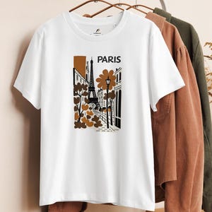 Organic Cotton Paris T-Shirt: Eiffel Tower Vintage Graphic Tee