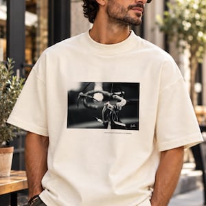 Oversize-Grafikshirt, Original-Fotografie-Shirt in Schwarz-Weiß, T-Shirt aus Bio-Baumwolle