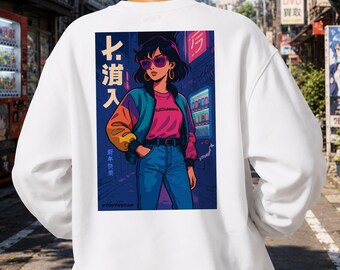 Anime Streetwear Sweatshirt | Japanese Manga Graphic Pullover | Urban Unisex Organic Cotton Jumper