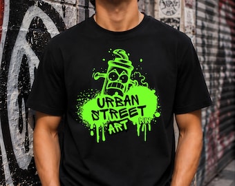Graffiti Streetwear T-Shirt | Urban Organic Cotton Tee | Minimalist Street Style Shirt | Unisex Graphic Fashion