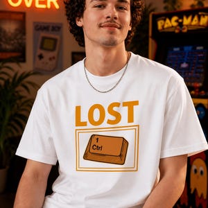 Lost CTRL Key T-Shirt, Funny Programmer Shirt, Coding Gift, Organic Cotton Tech Tee