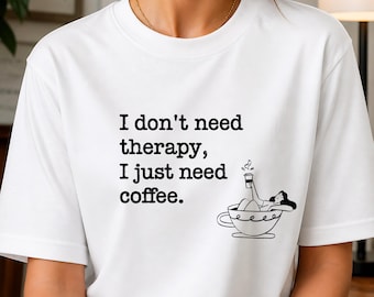 Funny Coffee T-Shirt | I Need Coffee, Organic Cotton Unisex Tee