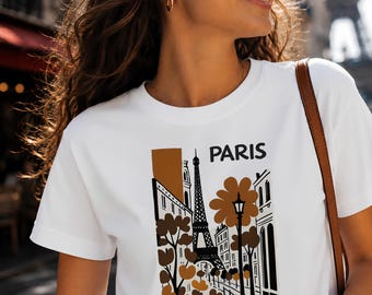 Paris Eiffel Tower Tee | Women’s Organic Cotton Vintage Graphic T-Shirt