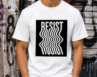 Camiseta Resist / Camiseta unisex de algodón orgánico con estampado activista