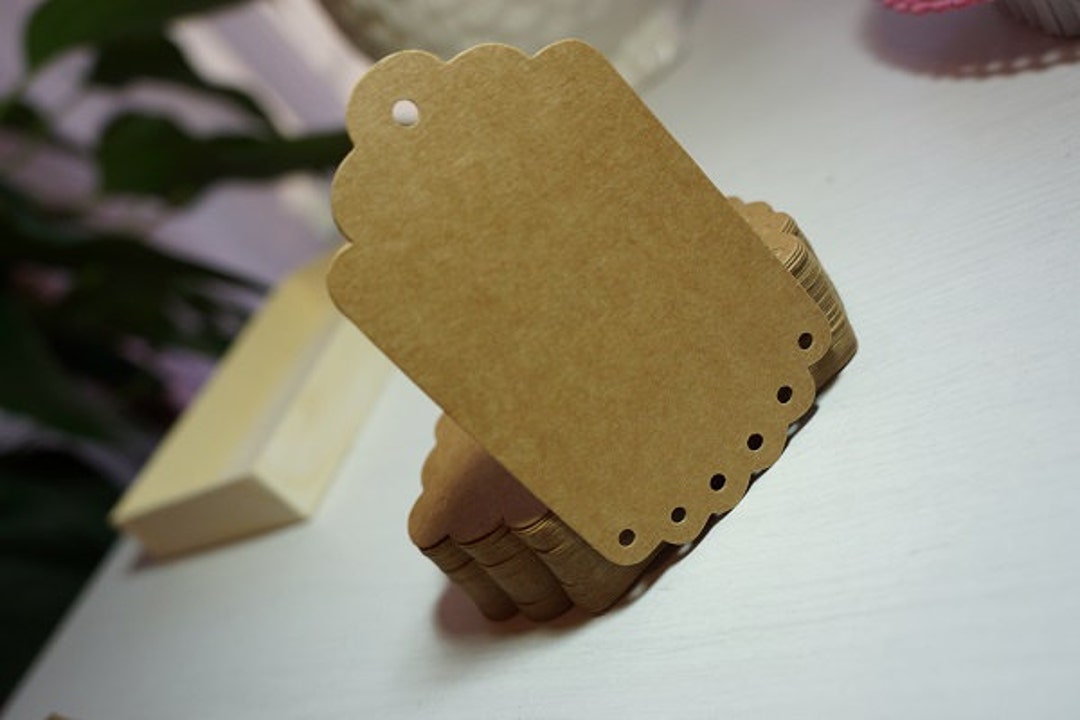 20 étiquettes Cadeau De Noël Luxe - Carton Kraft Gaufré, Designs Variés, Marque Tallon