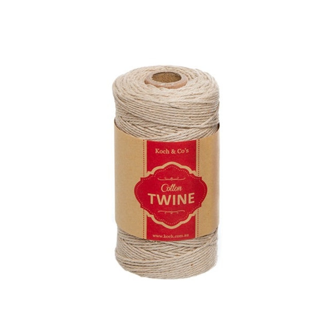 100% Cotton Twine 12 Ply 100m Spool Natural 