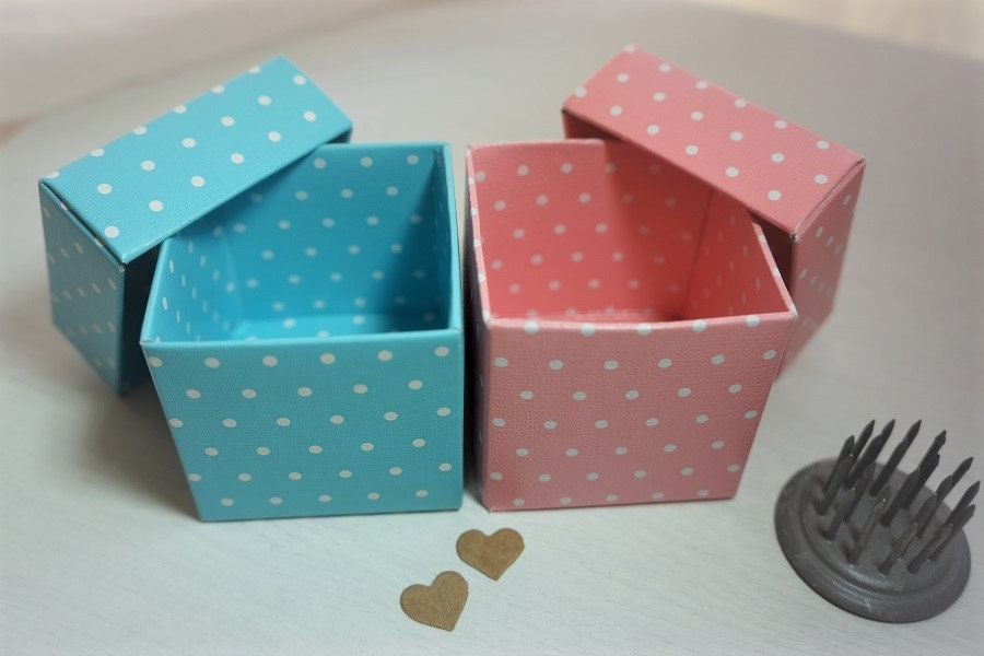 10 Tiny Gift Boxes With Lids Pink With White Polka Dots Etsy Australia