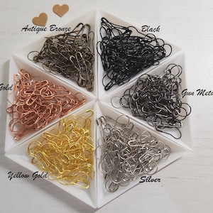100 Bulb Safety Pins | Choose from 6 Colours | Gifts | Markets | Labels | Price Tags | Junk Journals