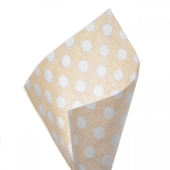 10 Sheets Natural Tissue Paper White Dot Wrap Gift Bags Etsy