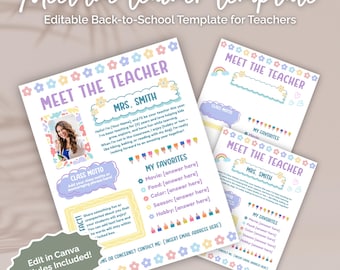Editable Meet the Teacher Template – Crayon | Canva + PDF | Back to ...