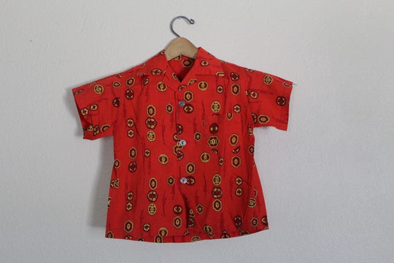 Vintage Kids Hawaiian Shirt / Boys Vintage Hawaiia