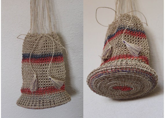 Woven Straw Bag / Vintage Woven Straw Bag / Woven… - image 1