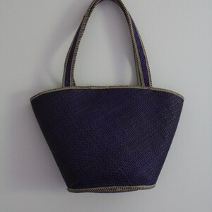 purple straw bag