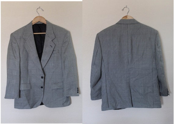 Vintage Houndstooth 1970s Blazer / Vintage Hounds… - image 1