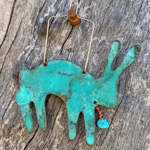 RABBIT JACKRABBIT Cottontail Hare Copper Verdigris Christmas Ornament - Handcrafted in The Copper State (Arizona USA) Dos Damas Designs