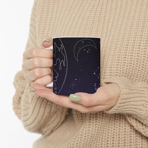 Mug Constellation cosmique, tasse carte des étoiles pour café et thé
