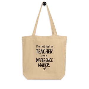 Sac fourre-tout pour enseignant - Cadeau de remerciement pour enseignant - Cadeau de fin d'année pour enseignant - Sac de remerciement pour enseignant du préscolaire ou de la maternelle
