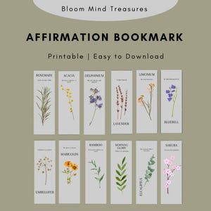 Ermächtigende Affirmationen Lesezeichen Sofortiger Download |Positive Vibes Digitales Lesezeichen Printable Affirmationen |Affirmation Karten Lesezeichen