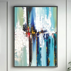 Colorful Knife Painting Large Colorful Abstract Painting Textured Abstract Painting Hand-Painted Abstract Art Large Canvas Art Modern Art