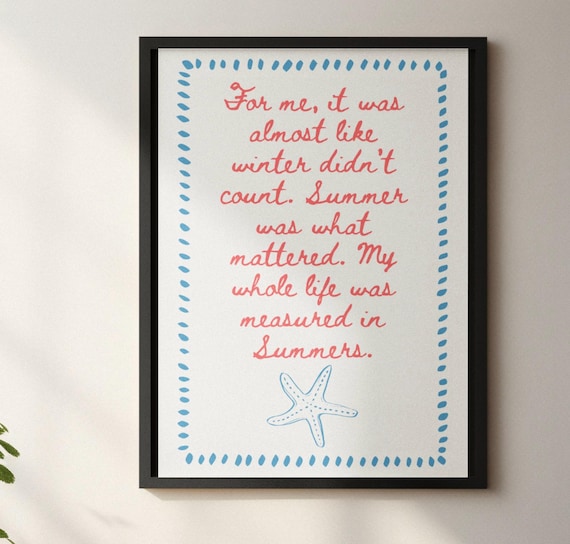 The Summer I Turned Pretty Print: Cousins Beach, Jenny Han Book Quote (Digital Download)