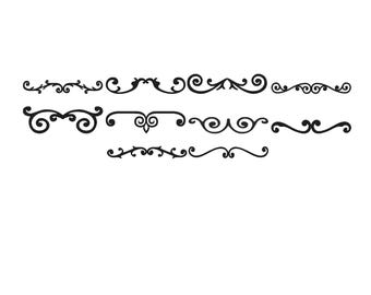 Paquete de diseños de bordado con adornos decorativos, archivos de bordado a máquina con borde floral ornamentado, descarga instantánea, 7 tamaños.