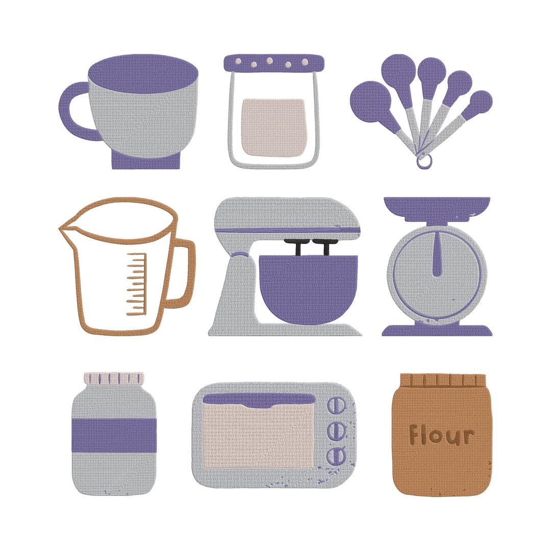 Kitchen Tool Bundle File, Baking Clipart File, Mixer Cup Scale ...