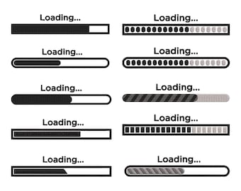 Diseño de bordado de barra de carga, archivo de bordado a máquina de barra de carga, 10 diseños, 5 tamaños, descarga instantánea