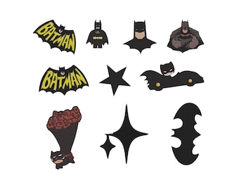Superhero Batman Machine Embroidery Design, Dark Knight Logo Embroidery, Comic Character Mask Batmobile Embroidery, Instant Digital Download