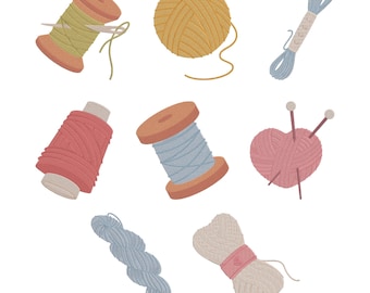 Garnrollen-Stickerei, Garnrollenmuster, Maschinenstickerei, 8 Design, 8 Größe, Instant Download