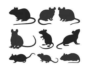 Diseño de bordado de rata, archivo de bordado a máquina de ratón roedor, descarga instantánea de animal ratón