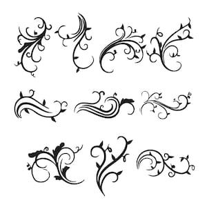 Floral Swirl Machine Embroidery Design, Elegant Scrollwork Embroidery, Corner Border Embroidery, Stitch Pattern, Instant Digital Download
