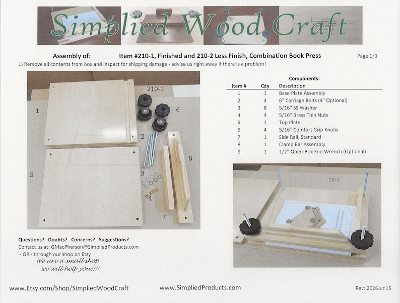 Book Press, Combination Flat and Edge Glueing, Mapletop Plywood, Pine, 12.5" x 13" image 12