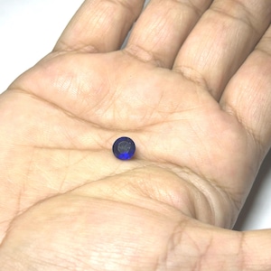 Natural Blue Sapphire Gemstone: Loose Round Stone, September Birthstone