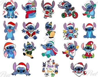 Stitch PNG SVG Bundle: Commercial Use T-Shirt Designs (Instant Download Png)
