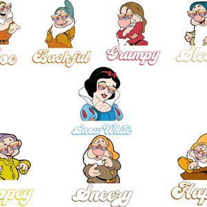 Snow White Clipart Bundle: Princess PNG, Shirt Cake Topper (Digital Download)