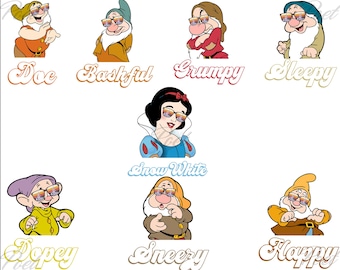 Snow White Clipart Bundle: Princess PNG, Shirt Cake Topper (Digital Download)